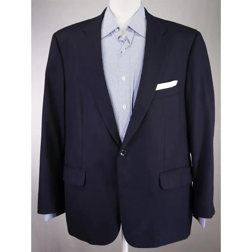 Maus & Hoffman Navy Blue 100% Cashmere 2-Btn Blazer Jacket 44S